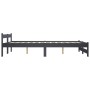 Estructura cama sin colchón madera pino gris oscuro 160x200 cm