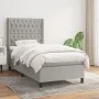 Box spring bed with light gray fabric mattress 90x190 cm by vidaXL, Beds and slatted bases - Ref: Foro24-3131633, Price: 320,...