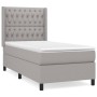 Box spring bed with light gray fabric mattress 90x190 cm by vidaXL, Beds and slatted bases - Ref: Foro24-3131633, Price: 342,...