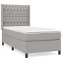 Box spring bed with light gray fabric mattress 90x190 cm by vidaXL, Beds and slatted bases - Ref: Foro24-3131633, Price: 320,...