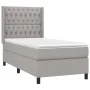 Box spring bed with light gray fabric mattress 90x190 cm by vidaXL, Beds and slatted bases - Ref: Foro24-3131633, Price: 320,...