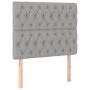 Box spring bed with light gray fabric mattress 90x190 cm by vidaXL, Beds and slatted bases - Ref: Foro24-3132193, Price: 312,...