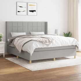 Boxspringbett mit hellgrauer Stoffmatratze 180x200 cm von vidaXL, Betten und Lattenroste - Ref: Foro24-3132009, Preis: 633,46...