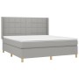 Boxspringbett mit hellgrauer Stoffmatratze 180x200 cm von vidaXL, Betten und Lattenroste - Ref: Foro24-3132009, Preis: 634,40...