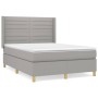 Boxspringbett mit hellgrauer Stoffmatratze 140x200 cm von vidaXL, Betten und Lattenroste - Ref: Foro24-3132073, Preis: 519,26...