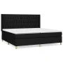 Box spring bed with black fabric mattress 200x200 cm by vidaXL, Beds and slatted bases - Ref: Foro24-3132259, Price: 750,30 €...