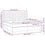 Box spring bed with black fabric mattress 200x200 cm by vidaXL, Beds and slatted bases - Ref: Foro24-3132259, Price: 750,30 €...