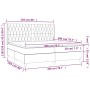 Boxspringbett mit schwarzer Stoffmatratze 200x200 cm von vidaXL, Betten und Lattenroste - Ref: Foro24-3132259, Preis: 750,51 ...