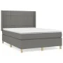 Box spring bed with dark gray fabric mattress 140x200 cm by vidaXL, Beds and slatted bases - Ref: Foro24-3131994, Price: 498,...
