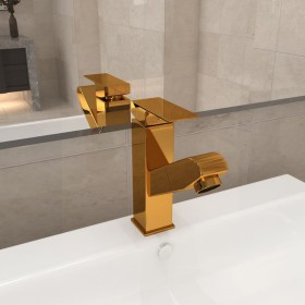 Grifo de lavabo de baño con función extraíble negro 157x172 mm