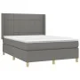 Box spring bed with dark gray fabric mattress 140x200 cm by vidaXL, Beds and slatted bases - Ref: Foro24-3131994, Price: 498,...