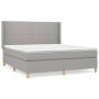 Boxspringbett mit hellgrauer Stoffmatratze 160x200 cm von vidaXL, Betten und Lattenroste - Ref: Foro24-3131841, Preis: 550,36...