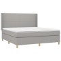 Boxspringbett mit hellgrauer Stoffmatratze 160x200 cm von vidaXL, Betten und Lattenroste - Ref: Foro24-3131841, Preis: 550,36...