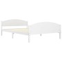 Estructura de cama sin colchón madera de pino blanco 160x200 cm
