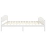 Estructura de cama sin colchón madera de pino blanco 160x200 cm