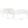Estructura de cama sin colchón madera de pino blanco 160x200 cm