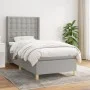 Box spring bed with light gray fabric mattress 90x190 cm by vidaXL, Beds and slatted bases - Ref: Foro24-3132273, Price: 316,...