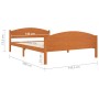Estructura cama sin colchón madera pino marrón miel 140x200 cm