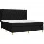 Box spring bed with black fabric mattress 160x200 cm by vidaXL, Beds and slatted bases - Ref: Foro24-3132243, Price: 646,64 €...