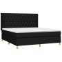 Boxspringbett mit schwarzer Stoffmatratze 160x200 cm von vidaXL, Betten und Lattenroste - Ref: Foro24-3132243, Preis: 659,32 ...