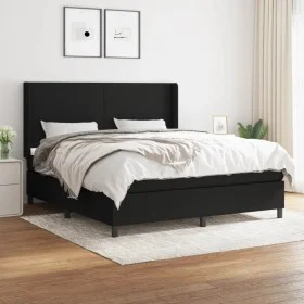 Box spring bed with black fabric mattress 180x200 cm by vidaXL, Beds and slatted bases - Ref: Foro24-3131291, Price: 640,36 €...