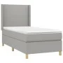 Box spring bed with light gray fabric mattress 100x200 cm by vidaXL, Beds and slatted bases - Ref: Foro24-3131809, Price: 350...