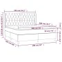 Box spring bed with light gray fabric mattress 160x200 cm by vidaXL, Beds and slatted bases - Ref: Foro24-3132241, Price: 576...