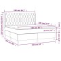 Cama box spring con colchón tela gris claro 160x200 cm de vidaXL, Camas y somieres - Ref: Foro24-3132241, Precio: 591,75 €, D...