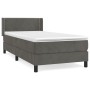 Boxspringbett mit dunkelgrauer Samtmatratze 90x190 cm von vidaXL, Betten und Lattenroste - Ref: Foro24-3130872, Preis: 298,48...