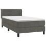 Boxspringbett mit dunkelgrauer Samtmatratze 90x190 cm von vidaXL, Betten und Lattenroste - Ref: Foro24-3130872, Preis: 298,48...