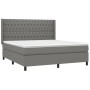 Box spring bed with dark gray fabric mattress 180x200 cm by vidaXL, Beds and slatted bases - Ref: Foro24-3131690, Price: 665,...