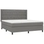 Box spring bed with dark gray fabric mattress 180x200 cm by vidaXL, Beds and slatted bases - Ref: Foro24-3131690, Price: 652,...