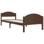 Estructura cama sin colchón madera pino marrón oscuro 100x200cm