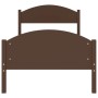 Estructura cama sin colchón madera pino marrón oscuro 100x200cm