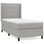 Box spring bed with light gray fabric mattress 80x200 cm by vidaXL, Beds and slatted bases - Ref: Foro24-3131385, Price: 310,...