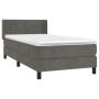 Cama box spring con colchón terciopelo gris oscuro 100x200 cm de vidaXL, Camas y somieres - Ref: Foro24-3130944, Precio: 319,...
