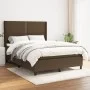 Box spring bed with dark brown fabric mattress 140x190 cm by vidaXL, Beds and slatted bases - Ref: Foro24-3131348, Price: 486...