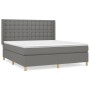 Box spring bed with dark gray fabric mattress 180x200 cm by vidaXL, Beds and slatted bases - Ref: Foro24-3132330, Price: 655,...