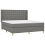Box spring bed with dark gray fabric mattress 180x200 cm by vidaXL, Beds and slatted bases - Ref: Foro24-3132330, Price: 655,...