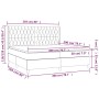 Boxspringbett mit blauer Stoffmatratze 200x200 cm von vidaXL, Betten und Lattenroste - Ref: Foro24-3132263, Preis: 751,42 €, ...