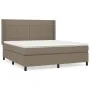Box spring bed with taupe gray fabric mattress 160x200 cm by vidaXL, Beds and slatted bases - Ref: Foro24-3131445, Price: 590...