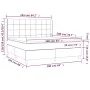 Box spring bed with taupe gray fabric mattress 160x200 cm by vidaXL, Beds and slatted bases - Ref: Foro24-3131445, Price: 590...
