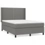 Box spring bed with dark gray fabric mattress 140x190 cm by vidaXL, Beds and slatted bases - Ref: Foro24-3131346, Price: 503,...