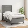 Box spring bed with dark gray fabric mattress 90x190 cm by vidaXL, Beds and slatted bases - Ref: Foro24-3131394, Price: 331,0...