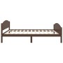 Estructura cama sin colchón madera pino marrón oscuro 120x200cm