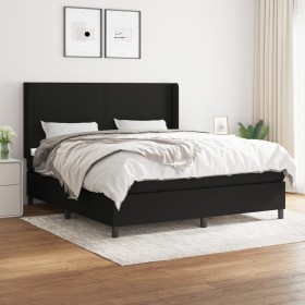 Boxspringbett mit schwarzer Stoffmatratze 160x200 cm von vidaXL, Betten und Lattenroste - Ref: Foro24-3131283, Preis: 589,79 ...