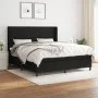 Box spring bed with black fabric mattress 160x200 cm by vidaXL, Beds and slatted bases - Ref: Foro24-3131283, Price: 572,64 €...