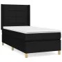 Box spring bed with black fabric mattress 90x190 cm by vidaXL, Beds and slatted bases - Ref: Foro24-3131955, Price: 303,40 €,...