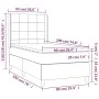 Box spring bed with black fabric mattress 90x190 cm by vidaXL, Beds and slatted bases - Ref: Foro24-3131955, Price: 303,40 €,...