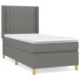Cama box spring con colchón tela gris oscuro 90x190 cm de vidaXL, Camas y somieres - Ref: Foro24-3132114, Precio: 338,95 €, D...